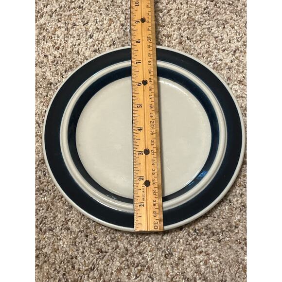 (7) Anemone Blue by Arabia of Finland Salad Plates Set Of 7 Vintage Denmark - Picture 5 of 5